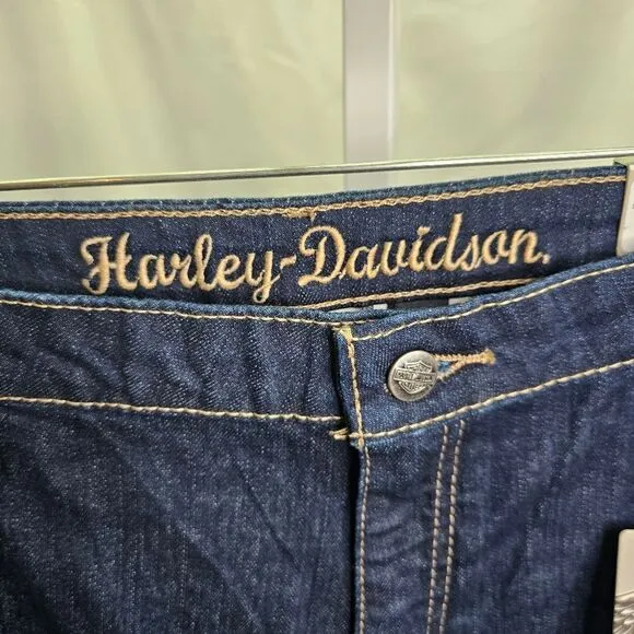 Harley-Davidson Boot Cut Embellished Mid Rise Jeans Size 14