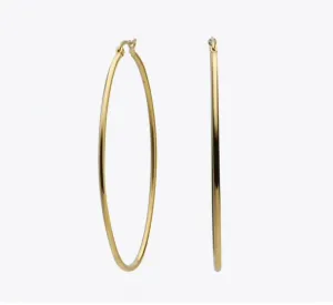 Hoop oval earrings