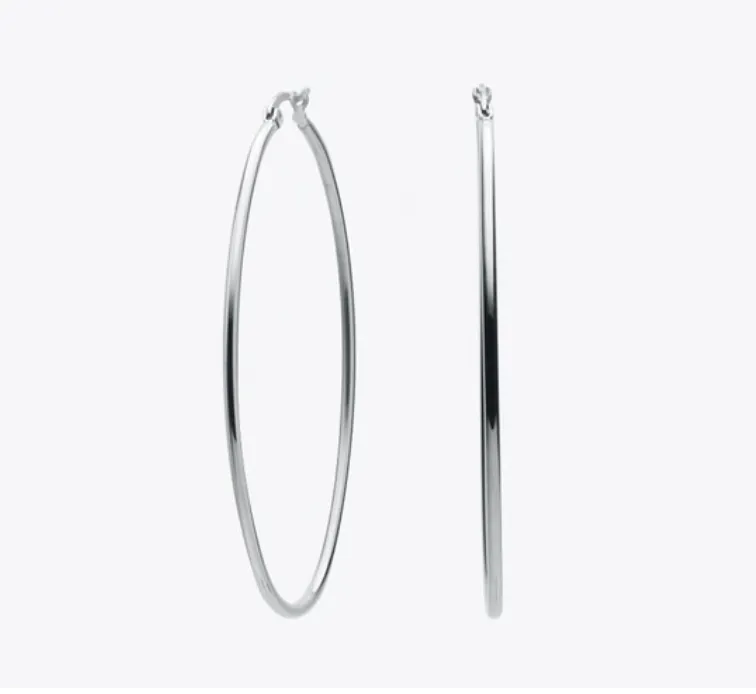 Hoop oval earrings