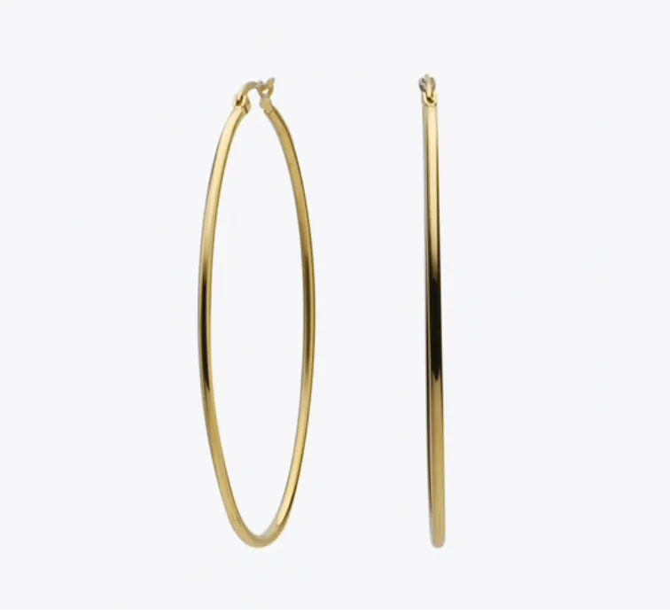Hoop oval earrings