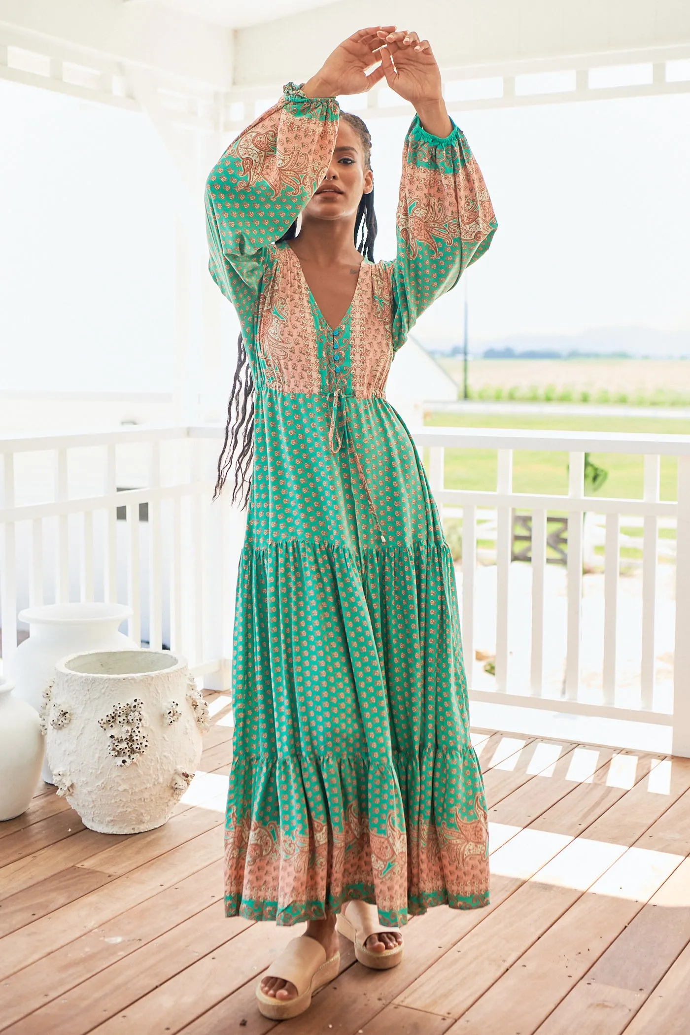 Jade Print Teresa Maxi