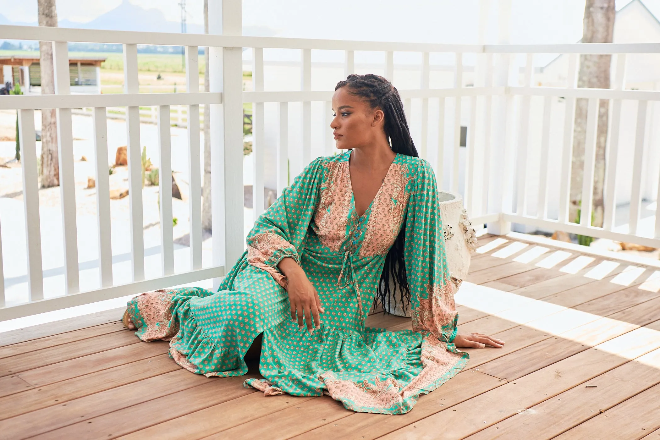 Jade Print Teresa Maxi