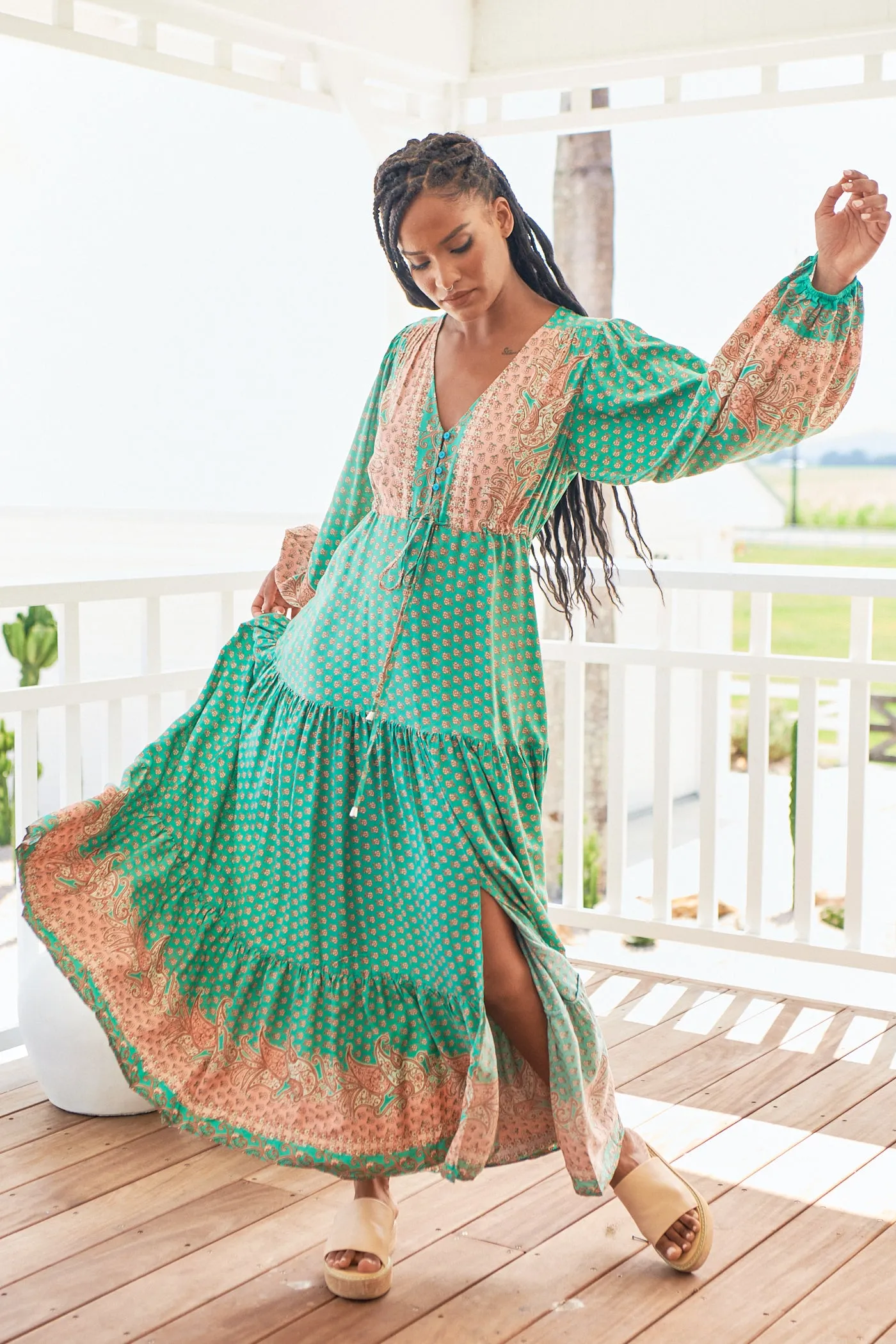 Jade Print Teresa Maxi