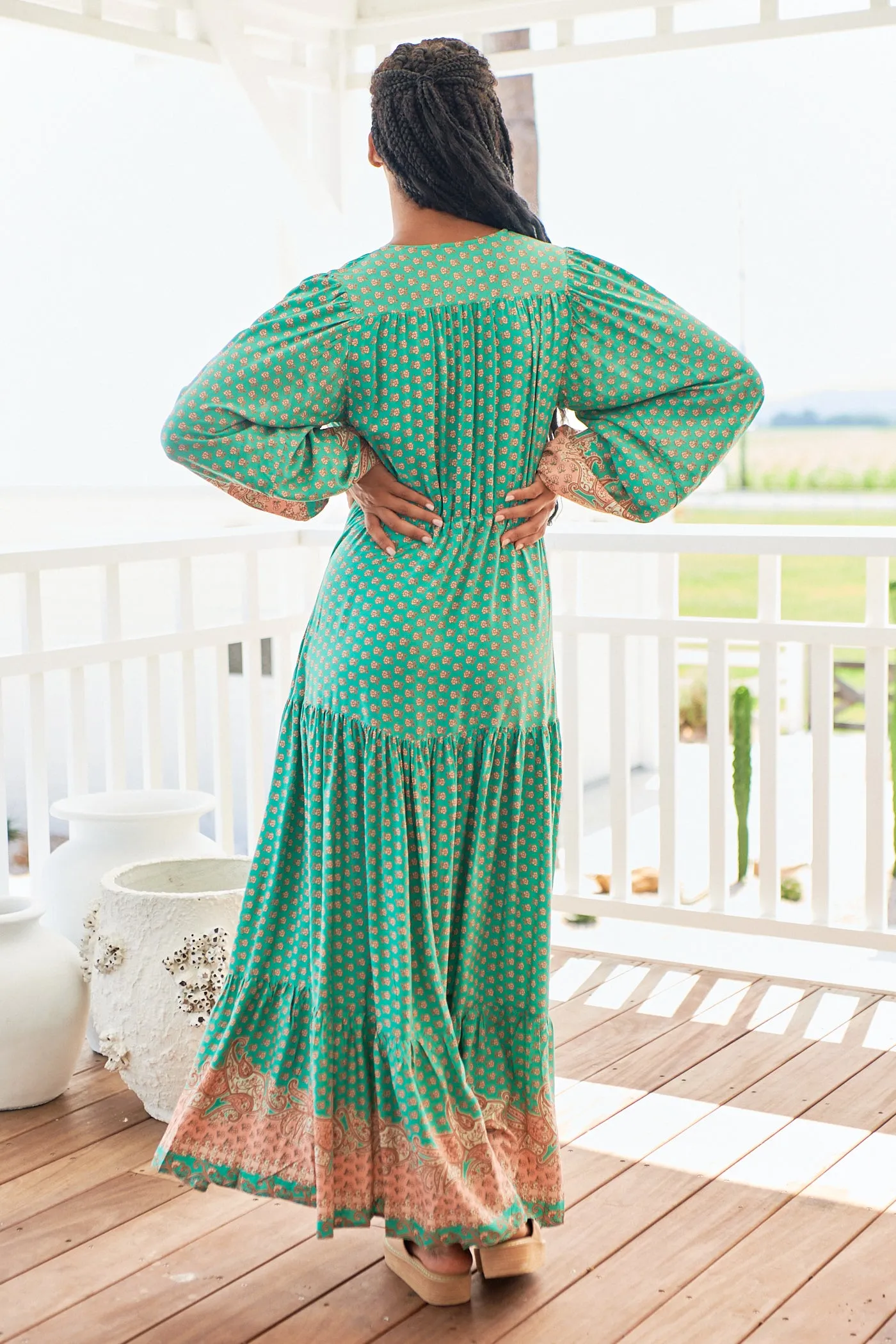 Jade Print Teresa Maxi