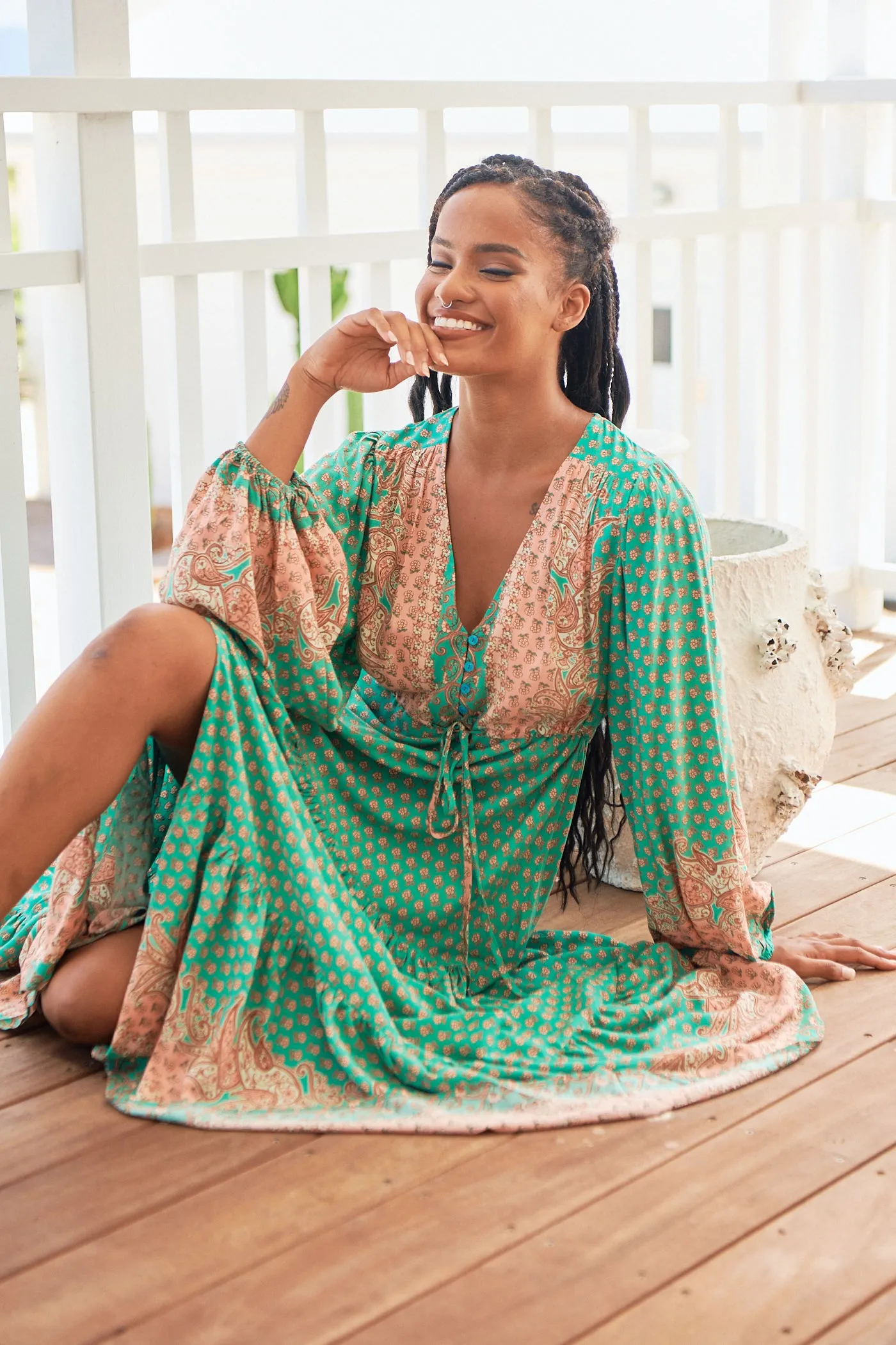Jade Print Teresa Maxi