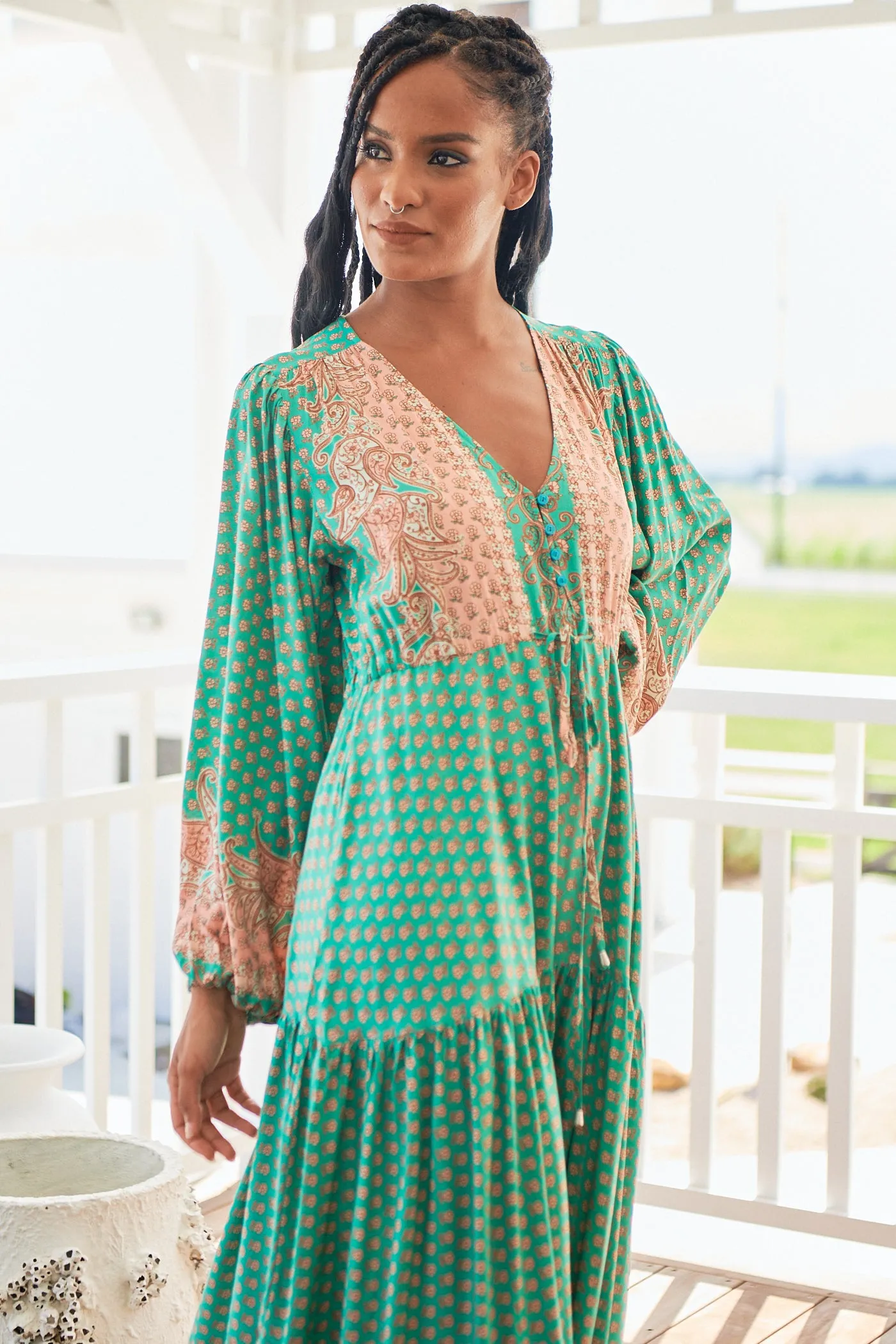 Jade Print Teresa Maxi