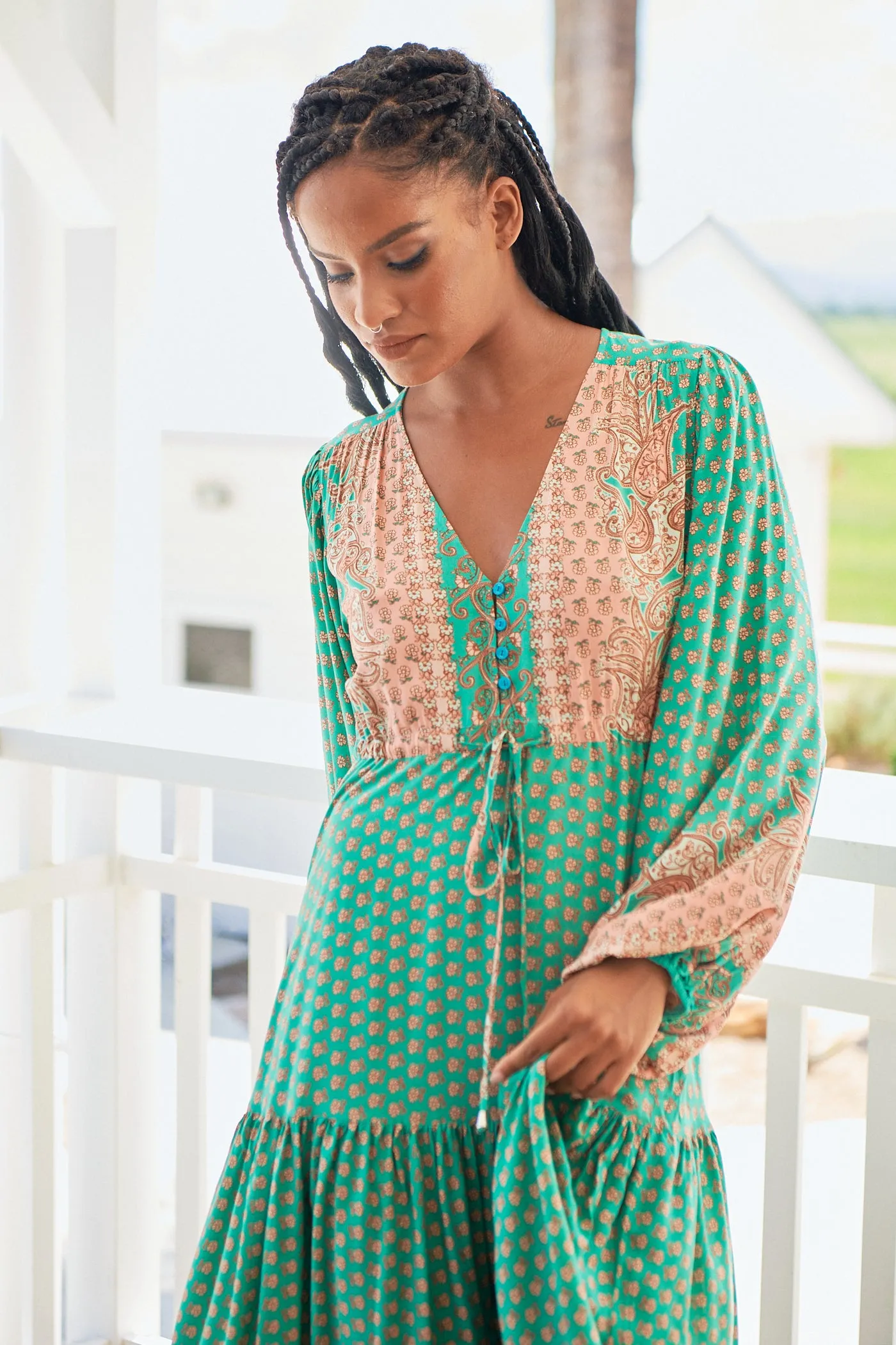 Jade Print Teresa Maxi