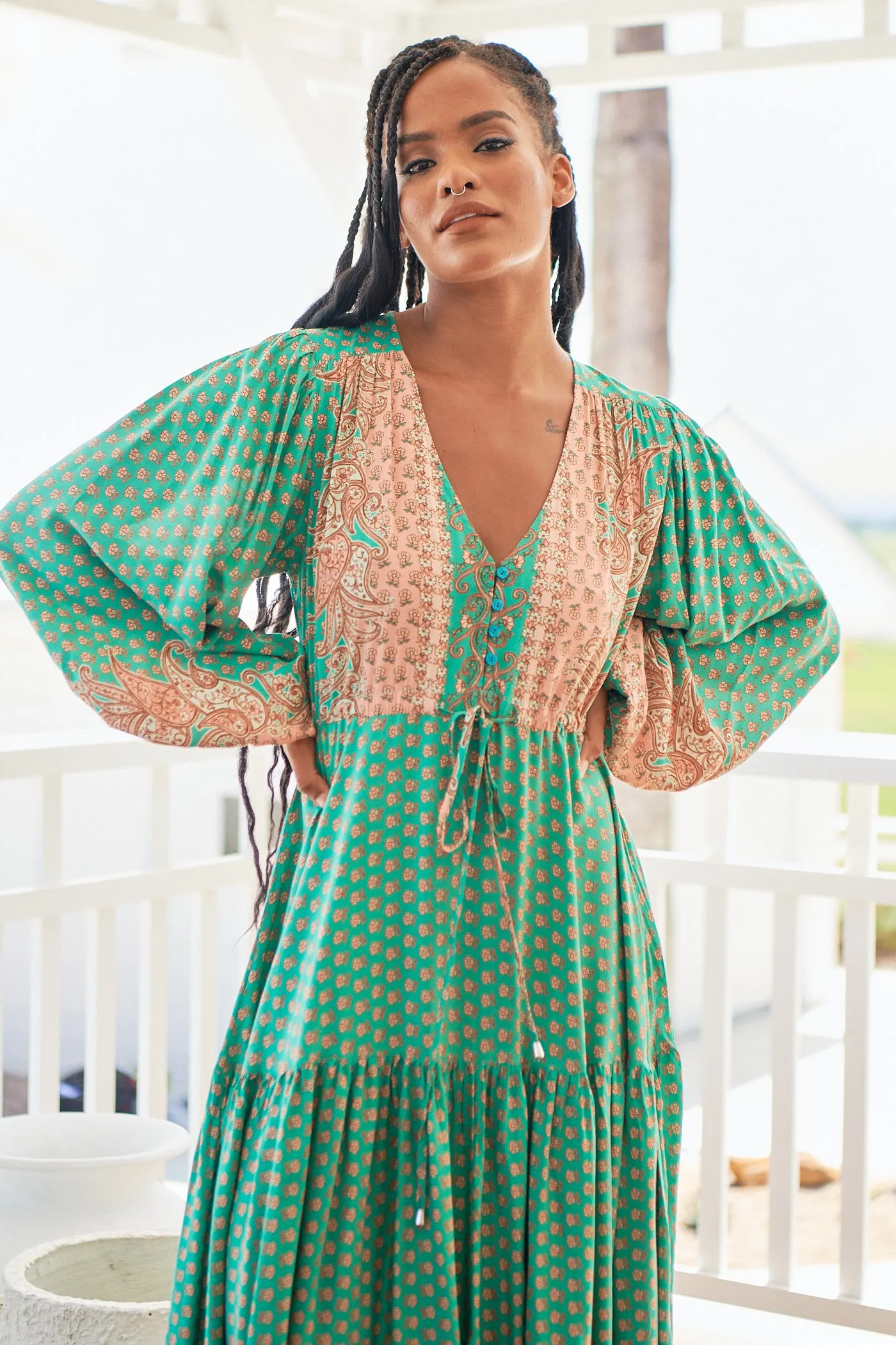 Jade Print Teresa Maxi