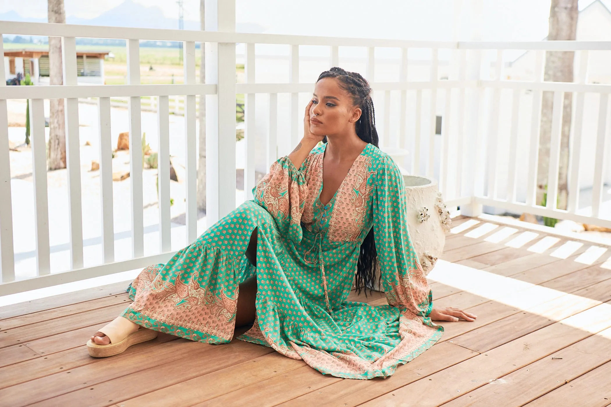 Jade Print Teresa Maxi