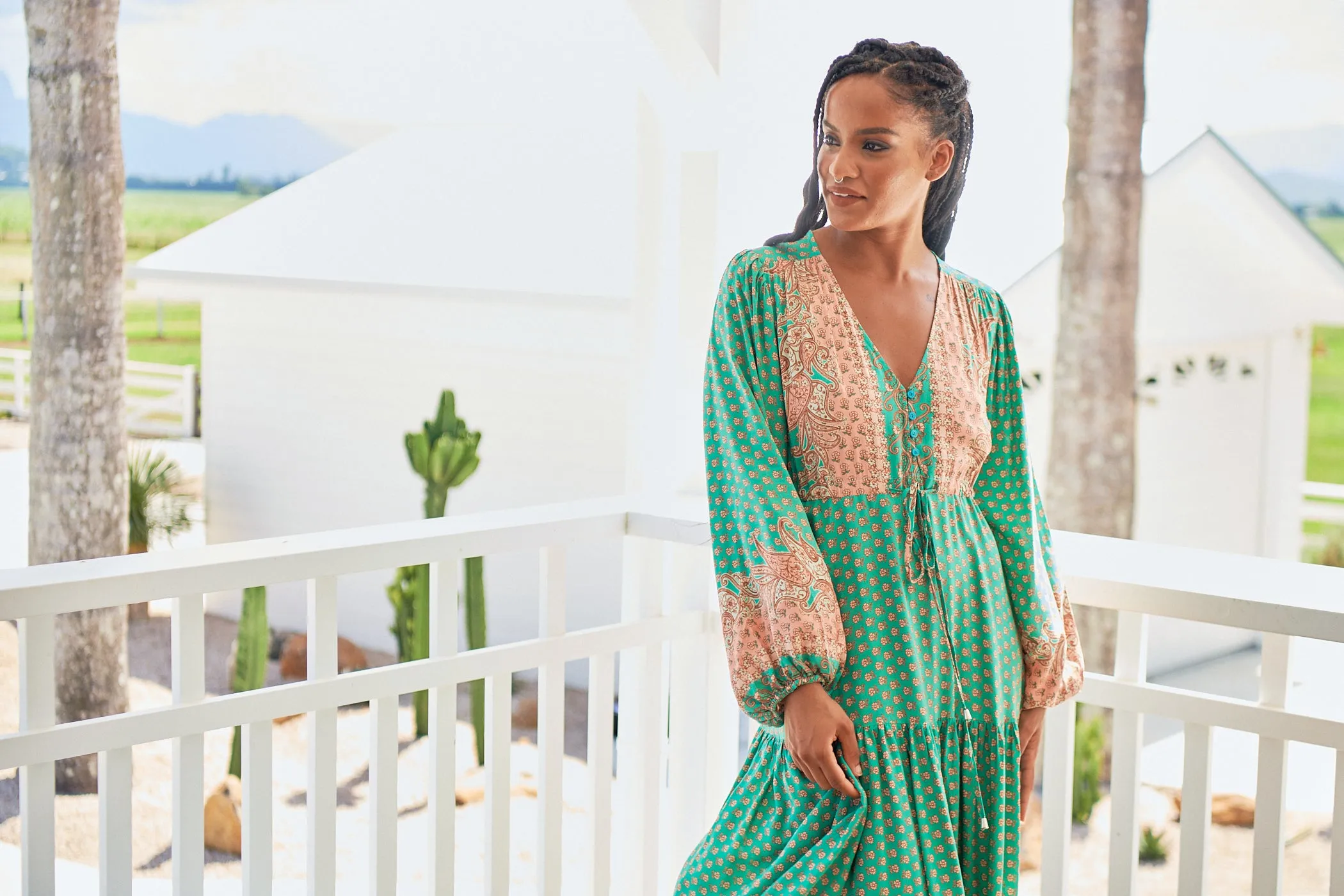 Jade Print Teresa Maxi