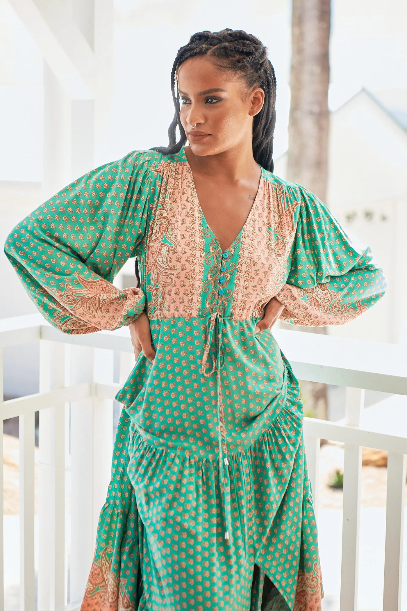 Jade Print Teresa Maxi