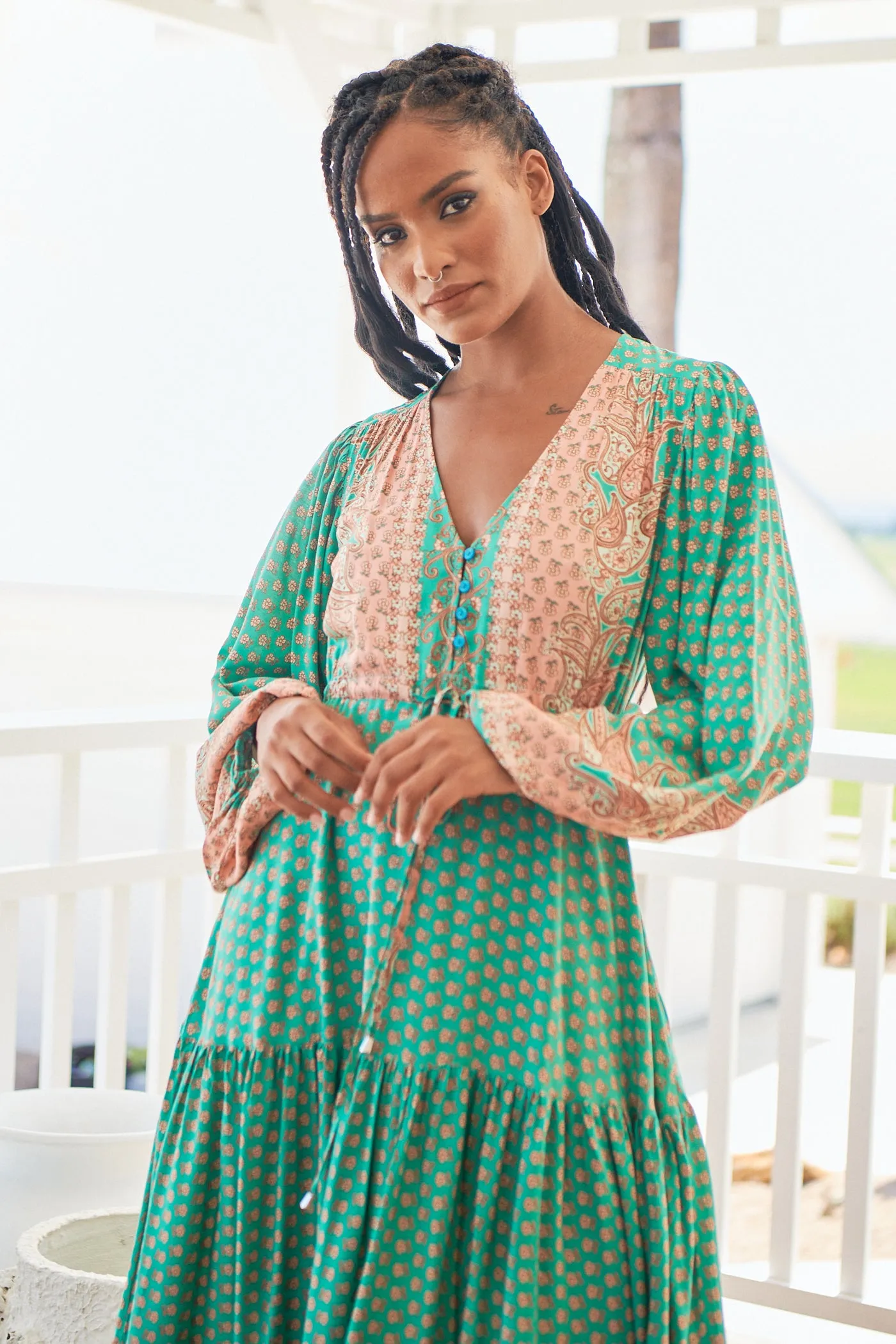 Jade Print Teresa Maxi