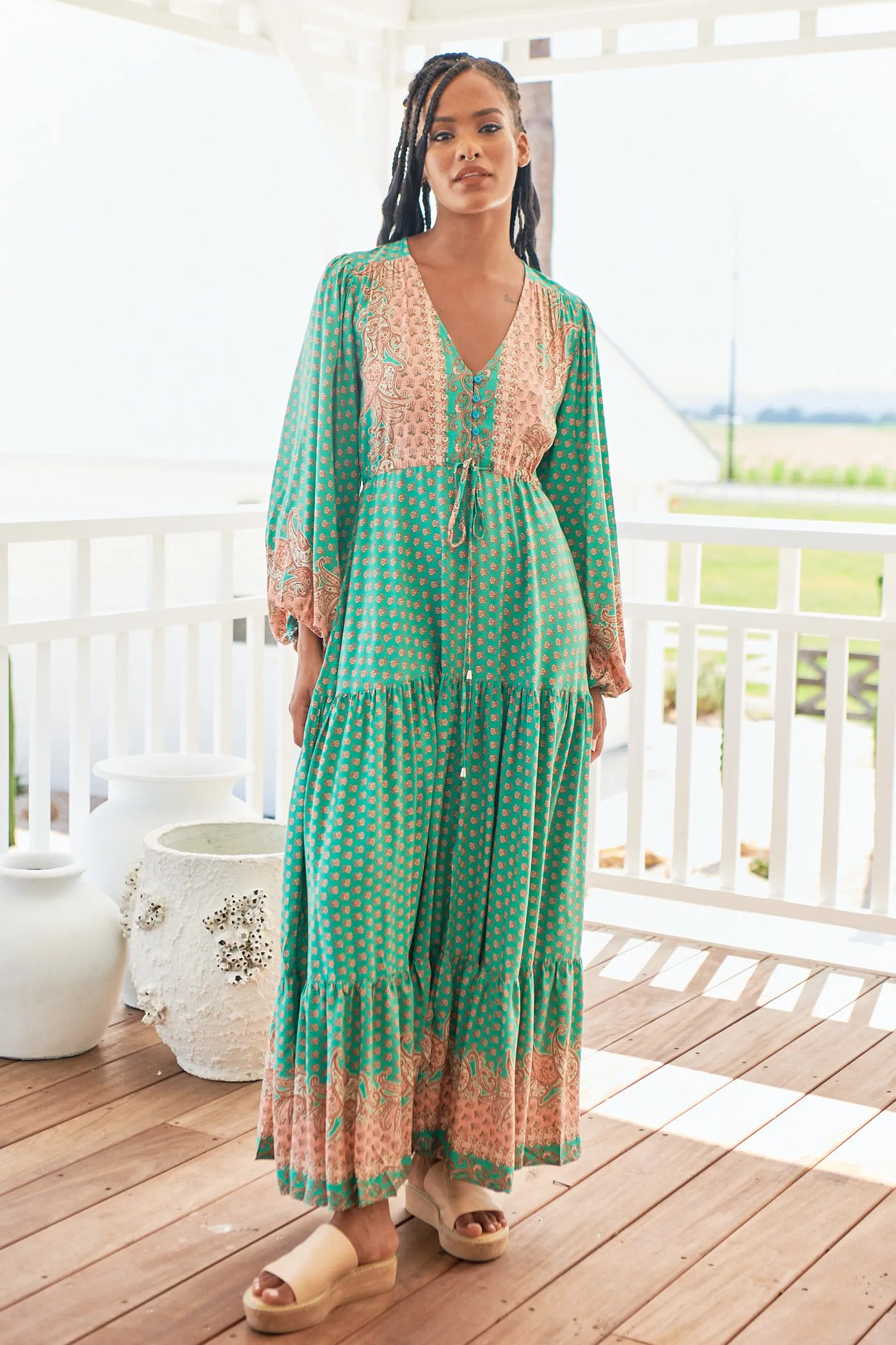 Jade Print Teresa Maxi