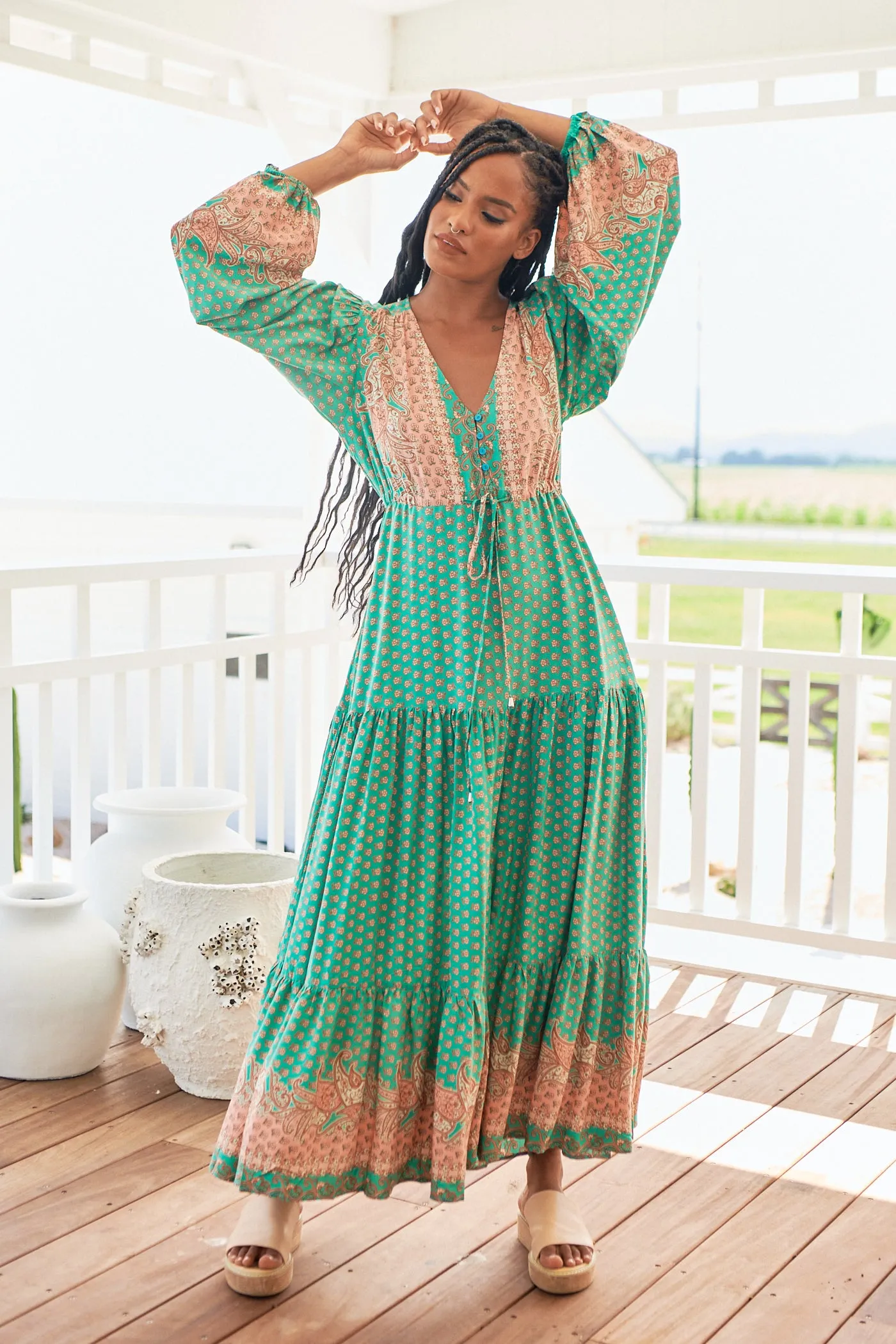Jade Print Teresa Maxi