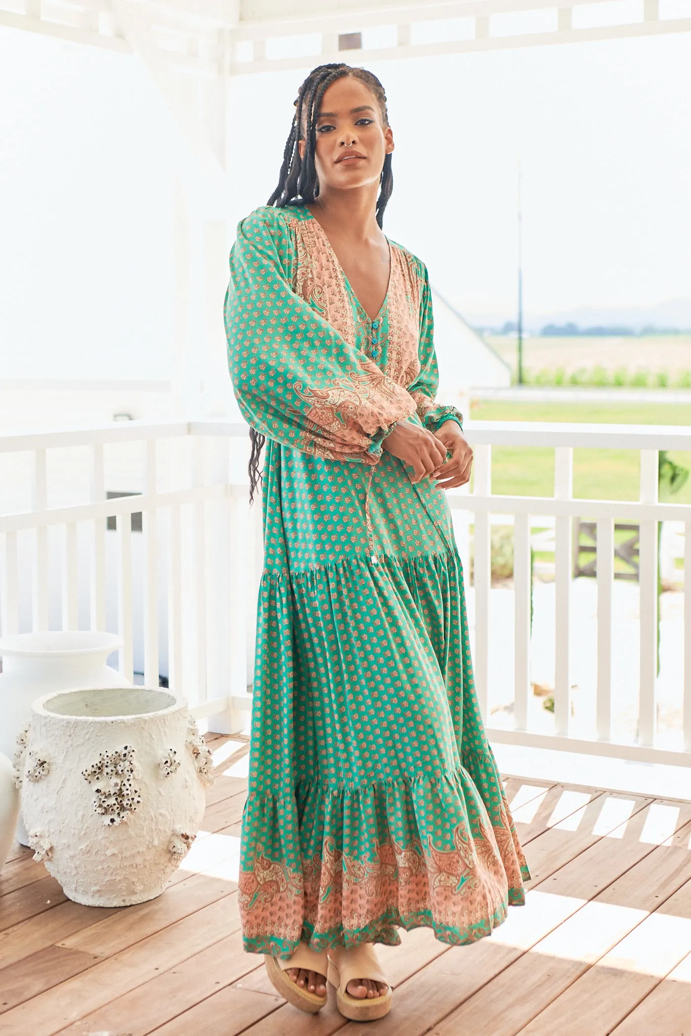 Jade Print Teresa Maxi