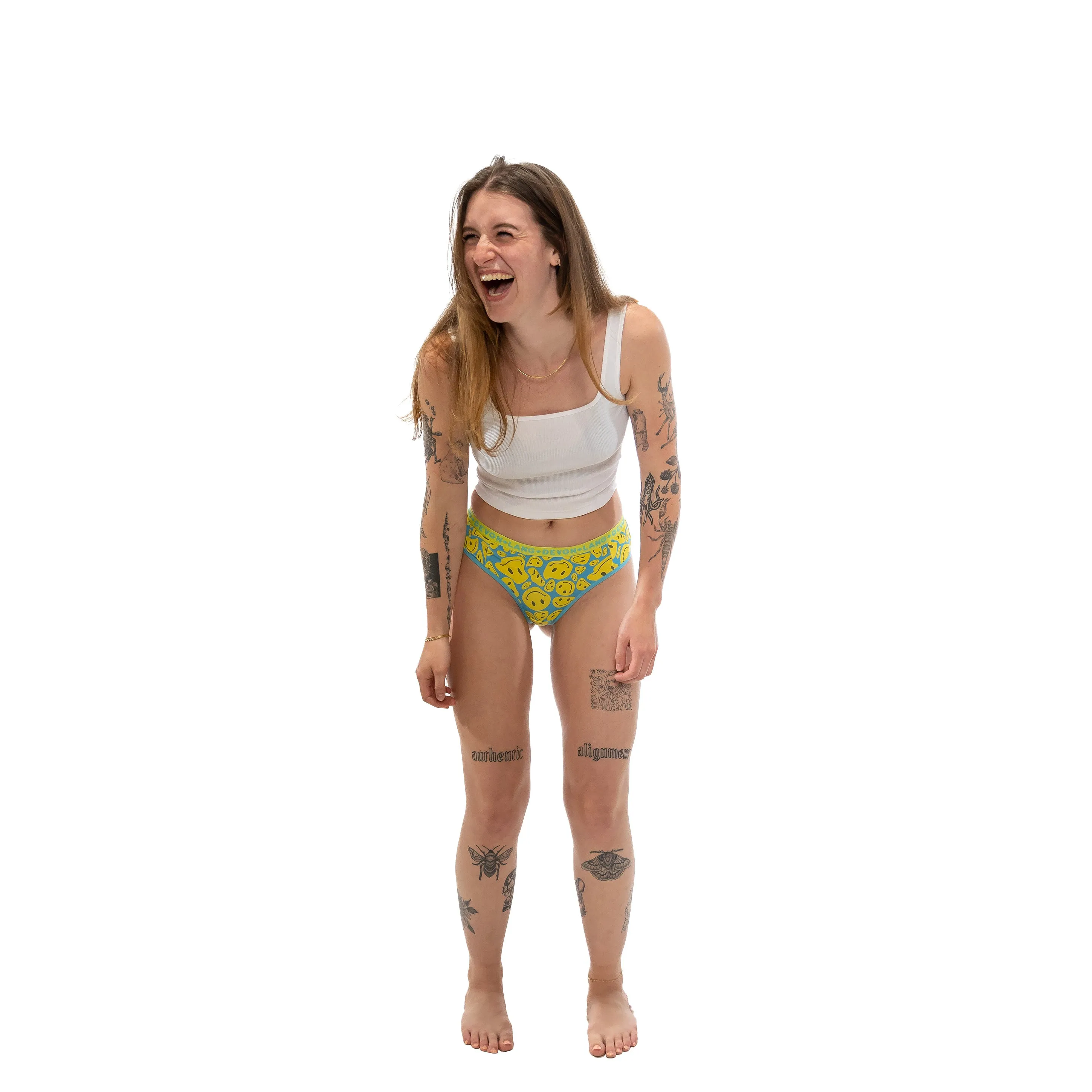 Katrina Everyday Thong - Melting Smilies - WKNDRS