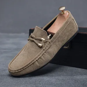 Kiltie Suede Loafers for Men