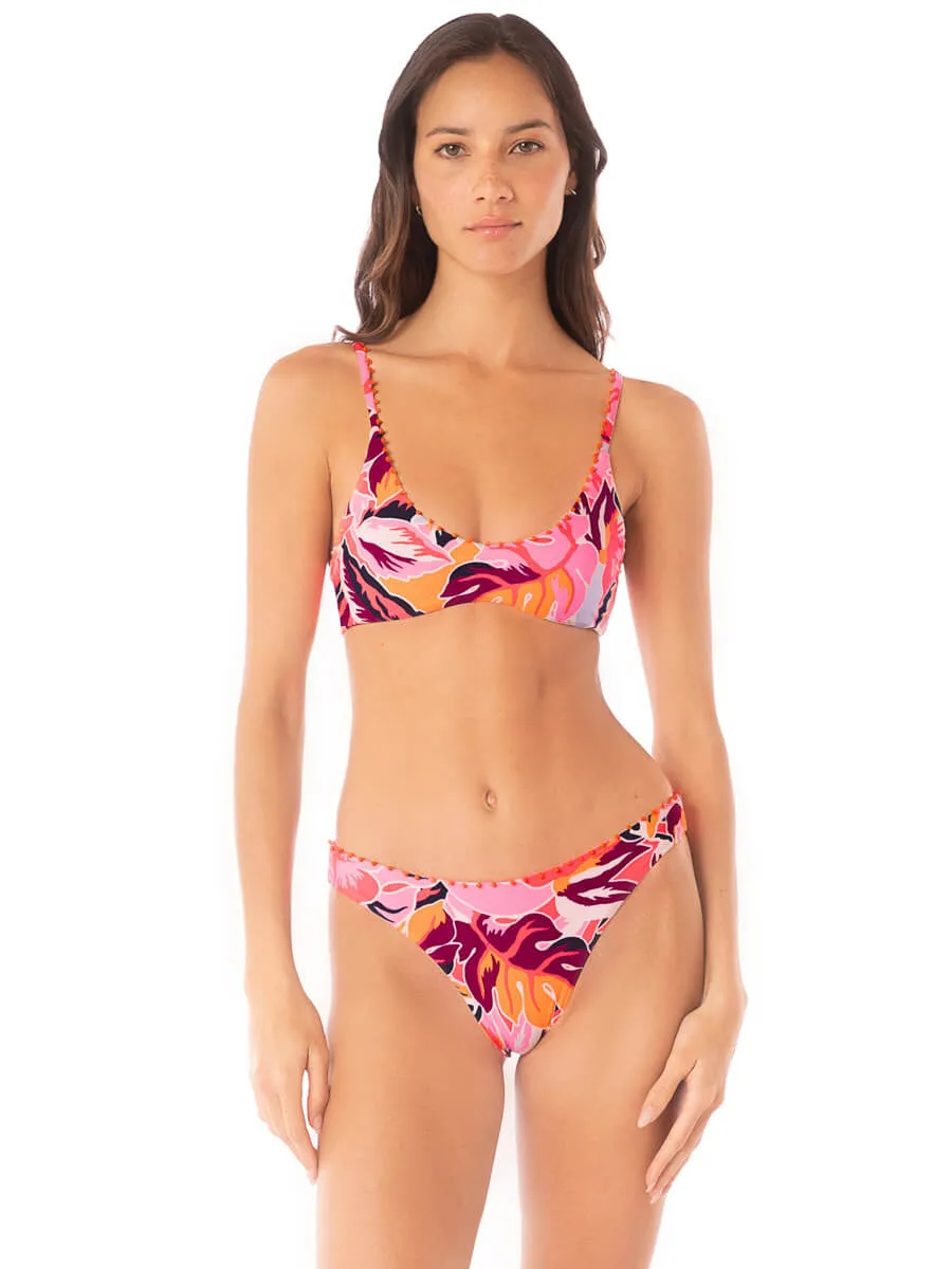 Liberties Bralette in Coral Leafy