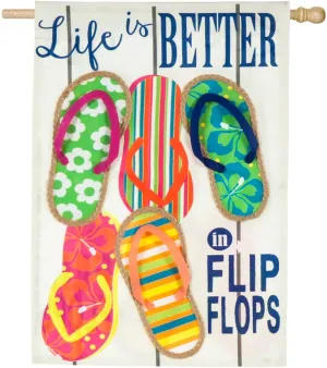 Life Is Better In Flip Flops Suede House,z13s4825
