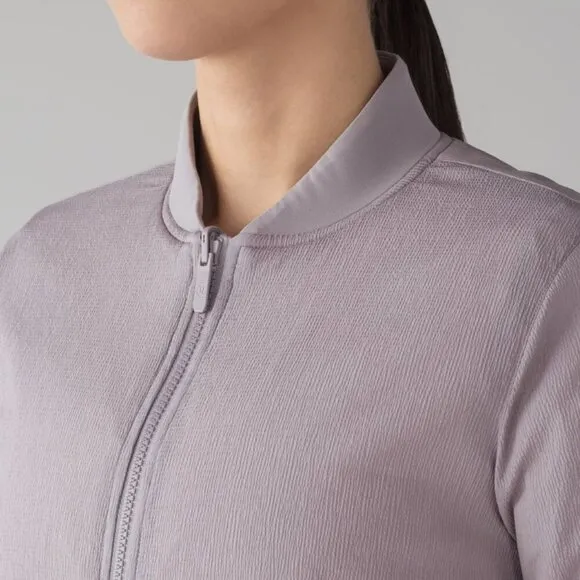 Lululemon Non-Stop Bomber Reversible Dark Chrome Light Pink.Purple Shades Small