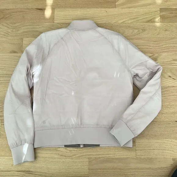 Lululemon Non-Stop Bomber Reversible Dark Chrome Light Pink.Purple Shades Small