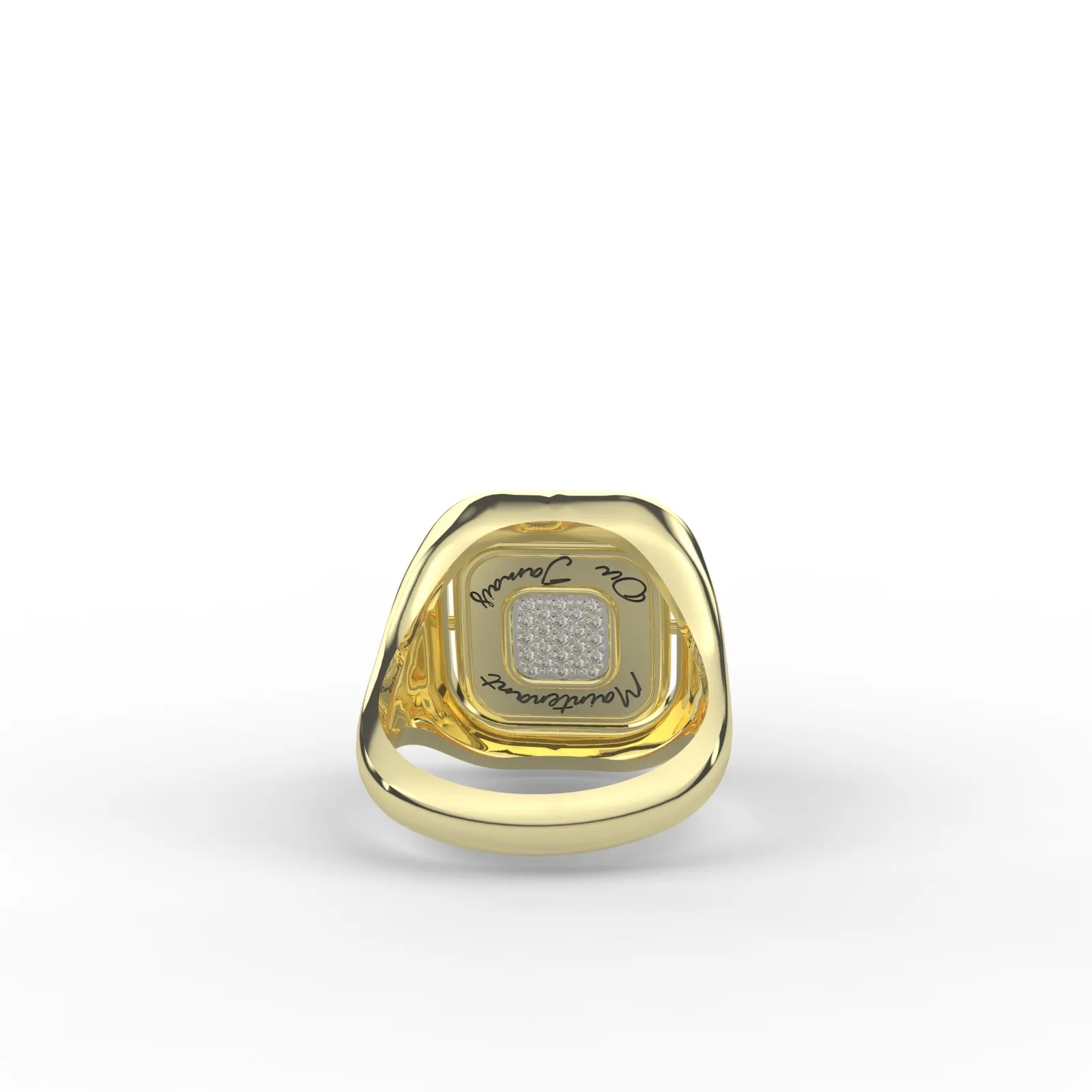 ‘Maintenant ou Jamais’ 'Now or Never'  Diamond & Orange Sapphire Pave Flip Ring