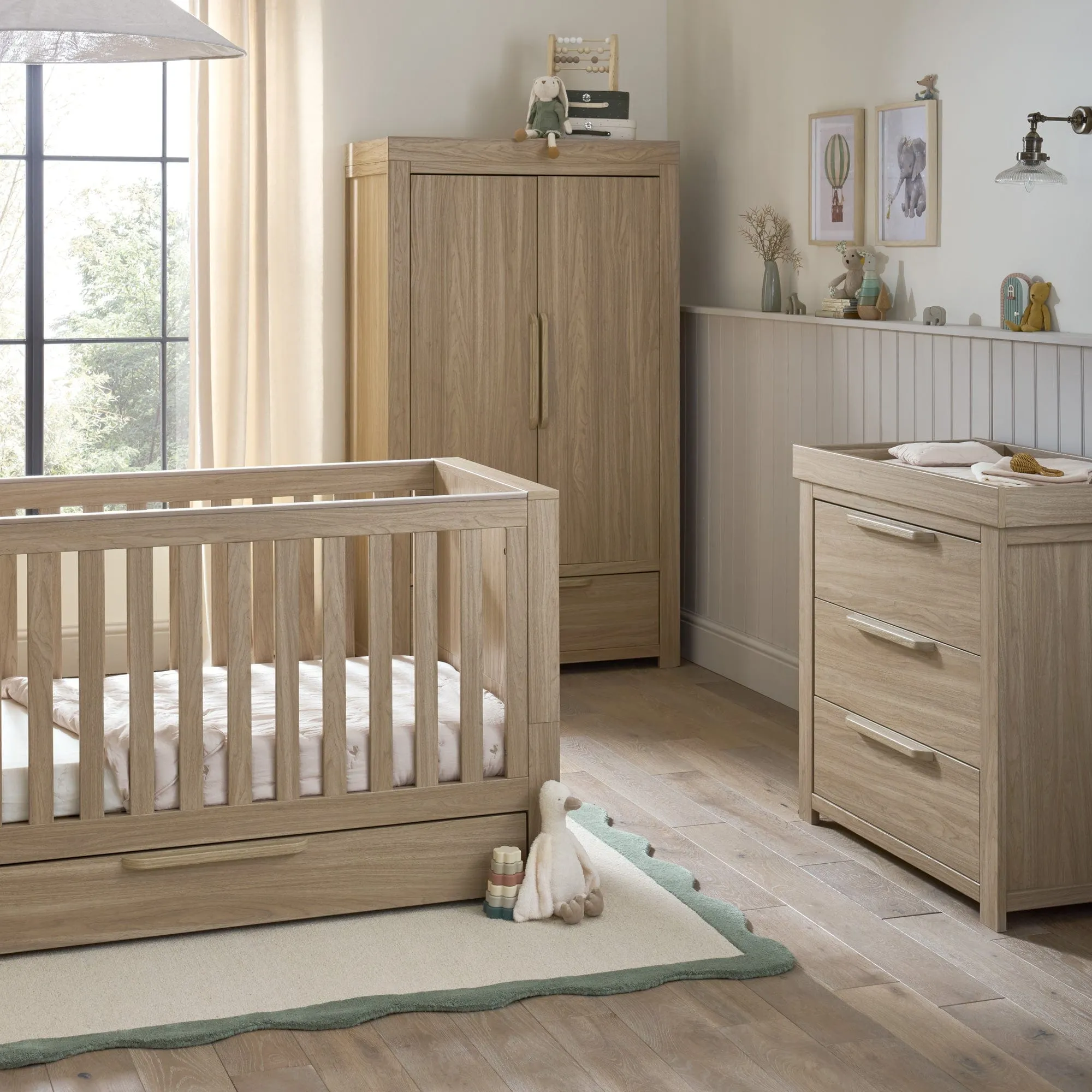 Mamas & Papas Franklin 3 Piece Roomset in Natural Oak