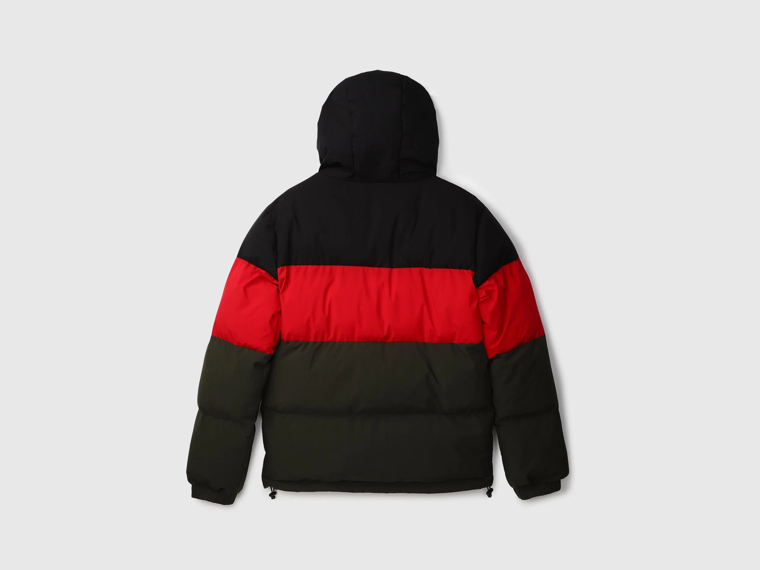 Men Colorblocked Hooded Jacket