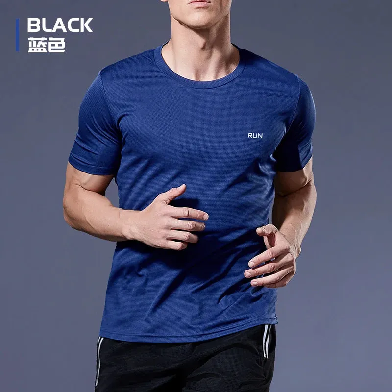 Men's Running T-Shirts, Quick Dry Sport T-Shirts, Fitness Gym Running Shirts, Soccer Shirts Men's Jersey Sportswear Gym Clothing