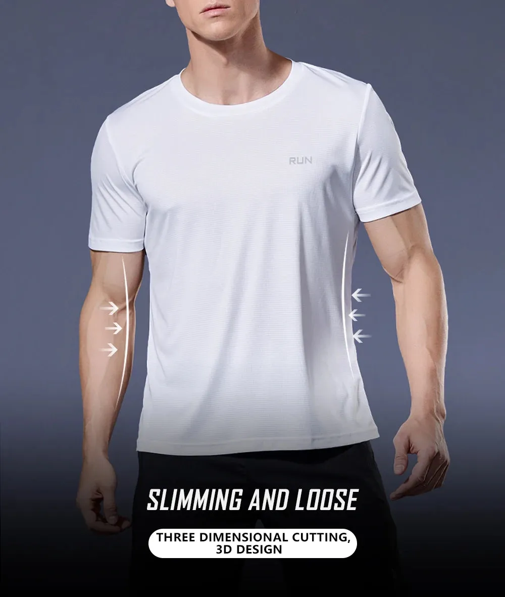 Men's Running T-Shirts, Quick Dry Sport T-Shirts, Fitness Gym Running Shirts, Soccer Shirts Men's Jersey Sportswear Gym Clothing