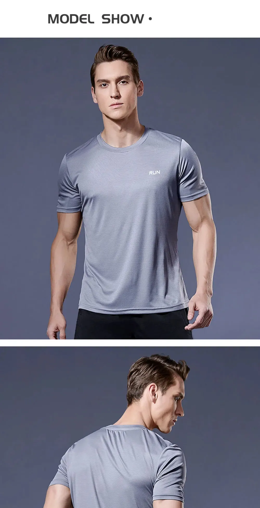 Men's Running T-Shirts, Quick Dry Sport T-Shirts, Fitness Gym Running Shirts, Soccer Shirts Men's Jersey Sportswear Gym Clothing