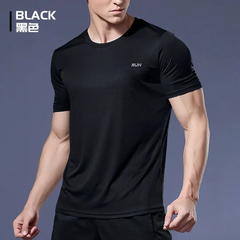 Men's Running T-Shirts, Quick Dry Sport T-Shirts, Fitness Gym Running Shirts, Soccer Shirts Men's Jersey Sportswear Gym Clothing
