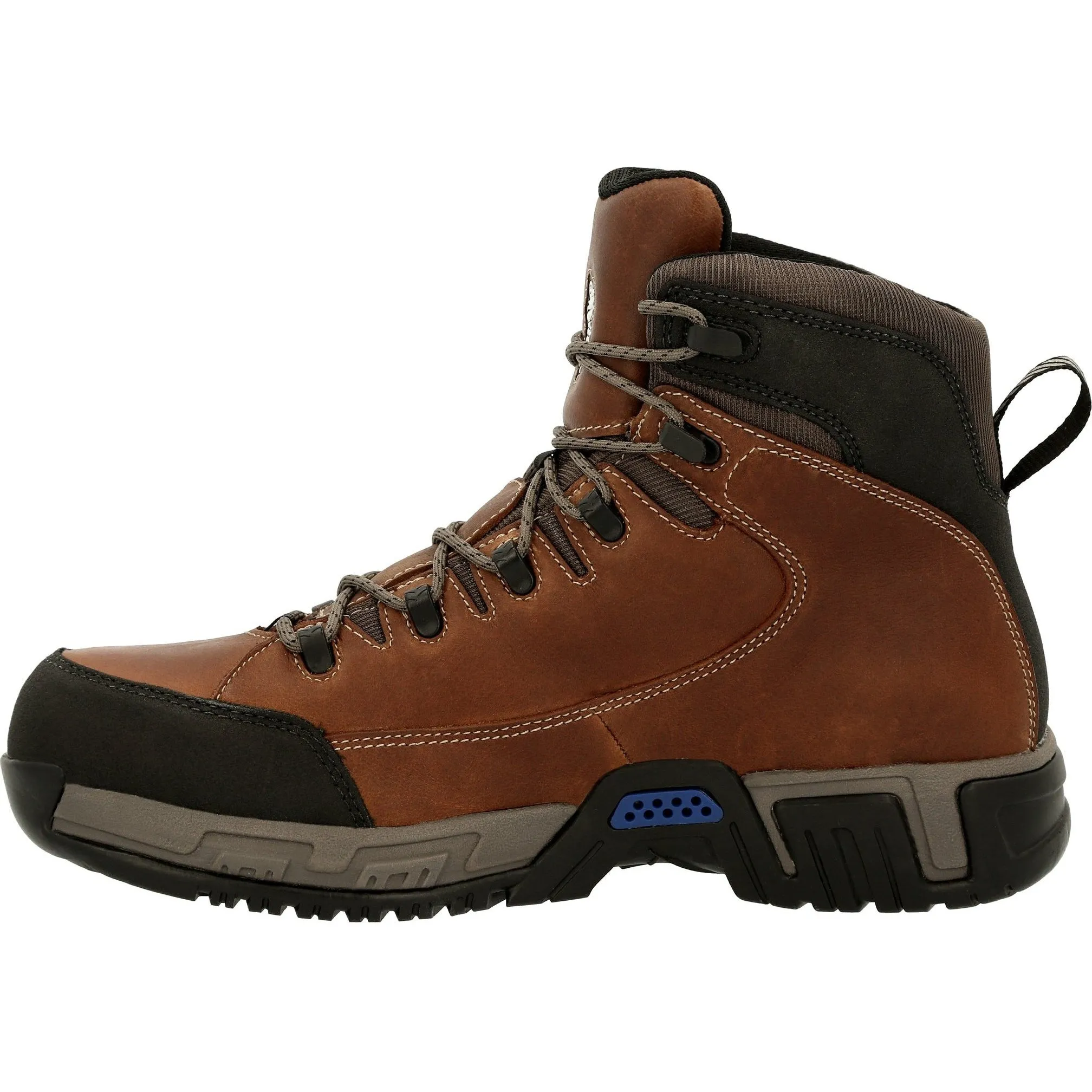 Michelin Men's HydroEdge 6" Alloy Toe WP PR Work Boot - Brown- MIC0006