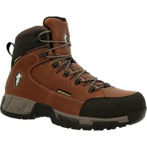 Michelin Men's HydroEdge 6" Alloy Toe WP PR Work Boot - Brown- MIC0006
