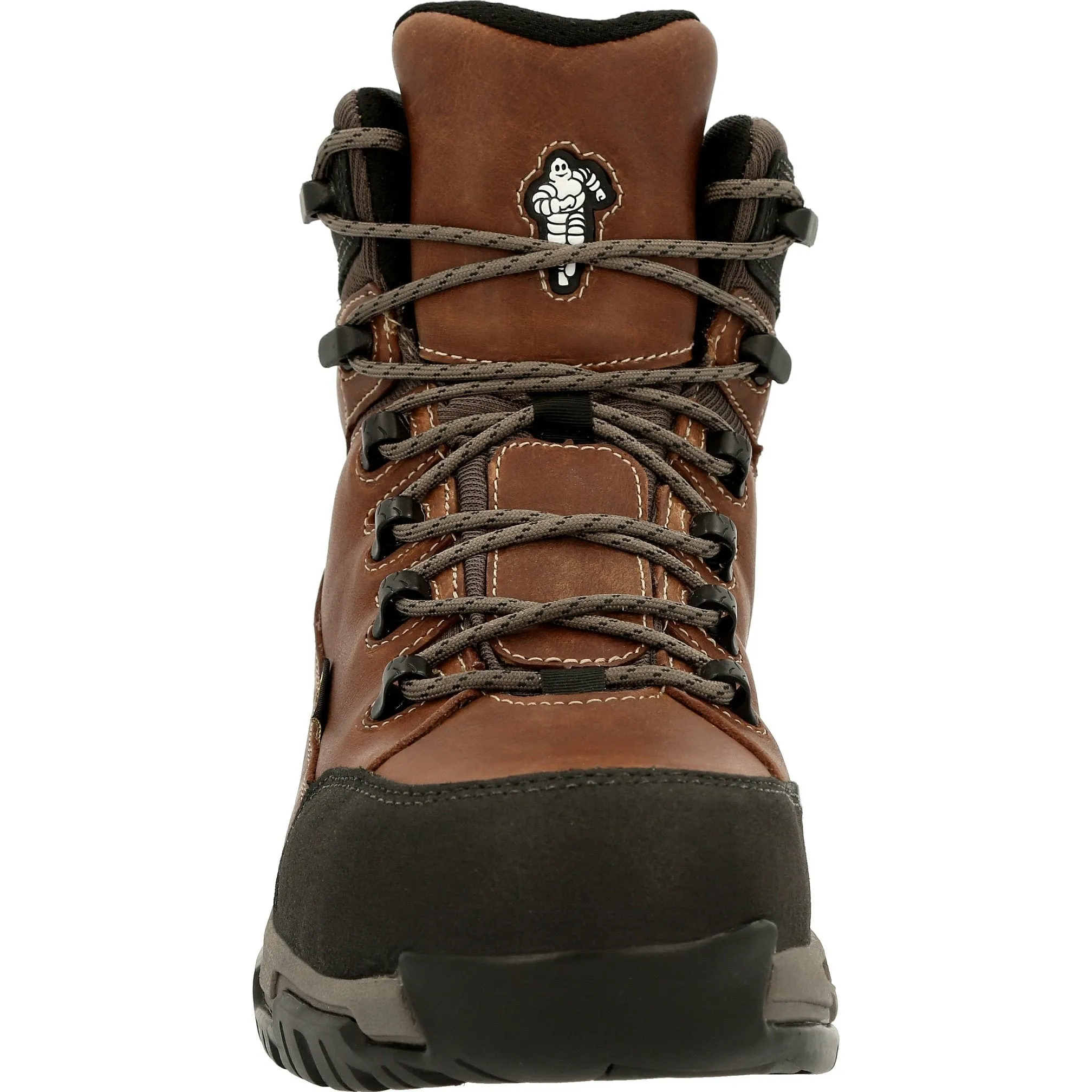 Michelin Men's HydroEdge 6" Alloy Toe WP PR Work Boot - Brown- MIC0006