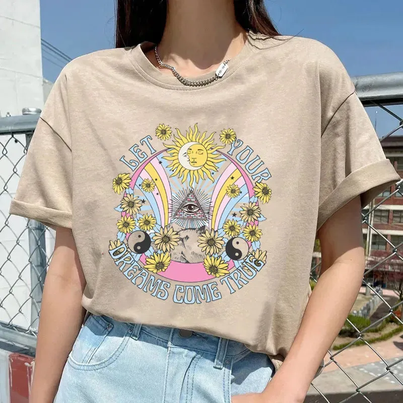 Mystical Celestial Dreams Boho T-Shirt - New