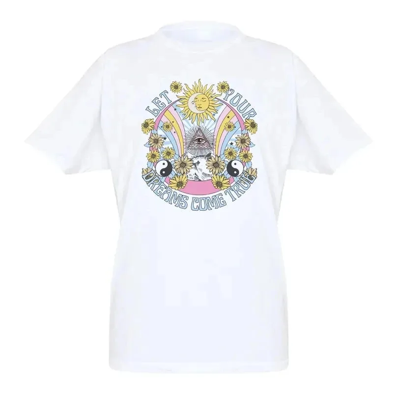 Mystical Celestial Dreams Boho T-Shirt - New