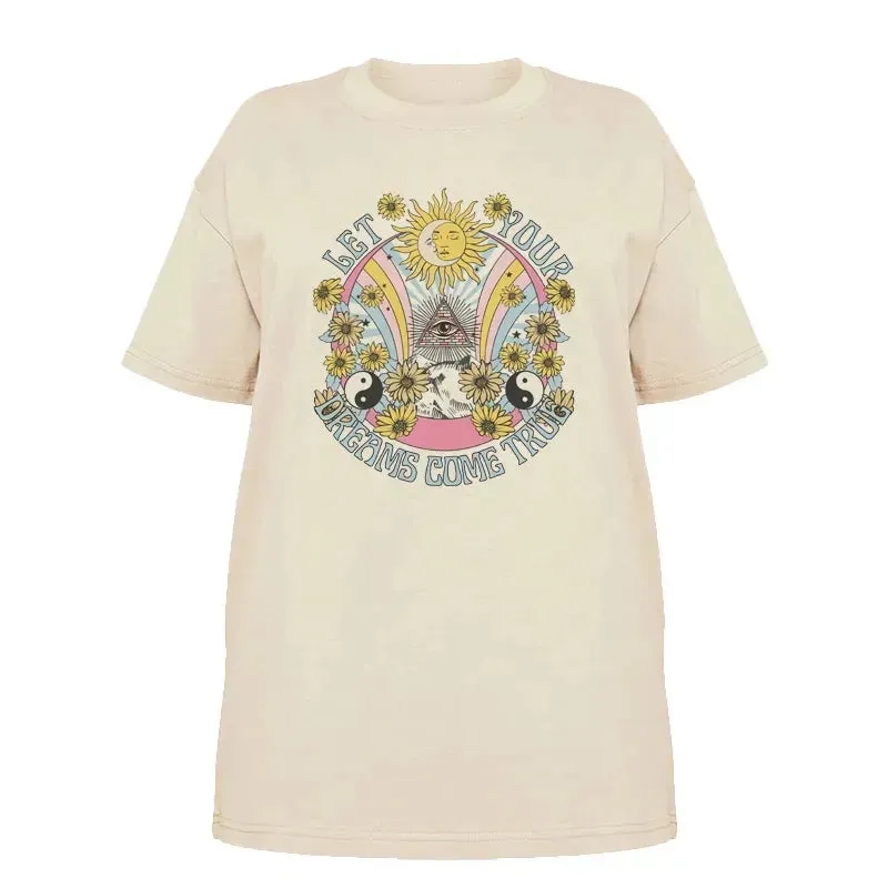 Mystical Celestial Dreams Boho T-Shirt - New