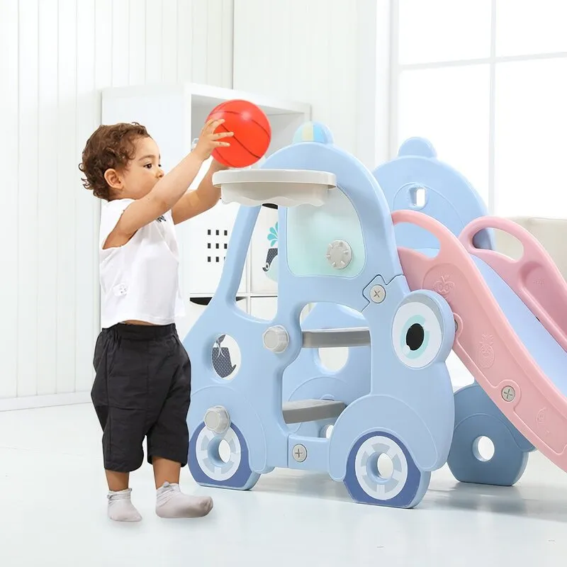 New in box! Wayfair Toddler Multi-functional Play set with Slide & Basketball net! Very Safe & Sturdy! Includes Ball! Ages 3-8! Use Indoors or out! Retail $150 