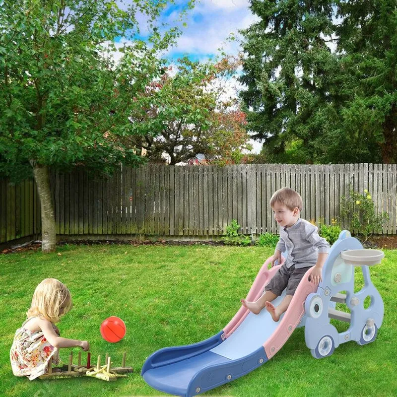 New in box! Wayfair Toddler Multi-functional Play set with Slide & Basketball net! Very Safe & Sturdy! Includes Ball! Ages 3-8! Use Indoors or out! Retail $150 