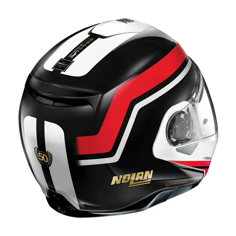 Nolan N100-5 PLUS N-Com 50th Anniversary Flip Face Helmet - red/black/white