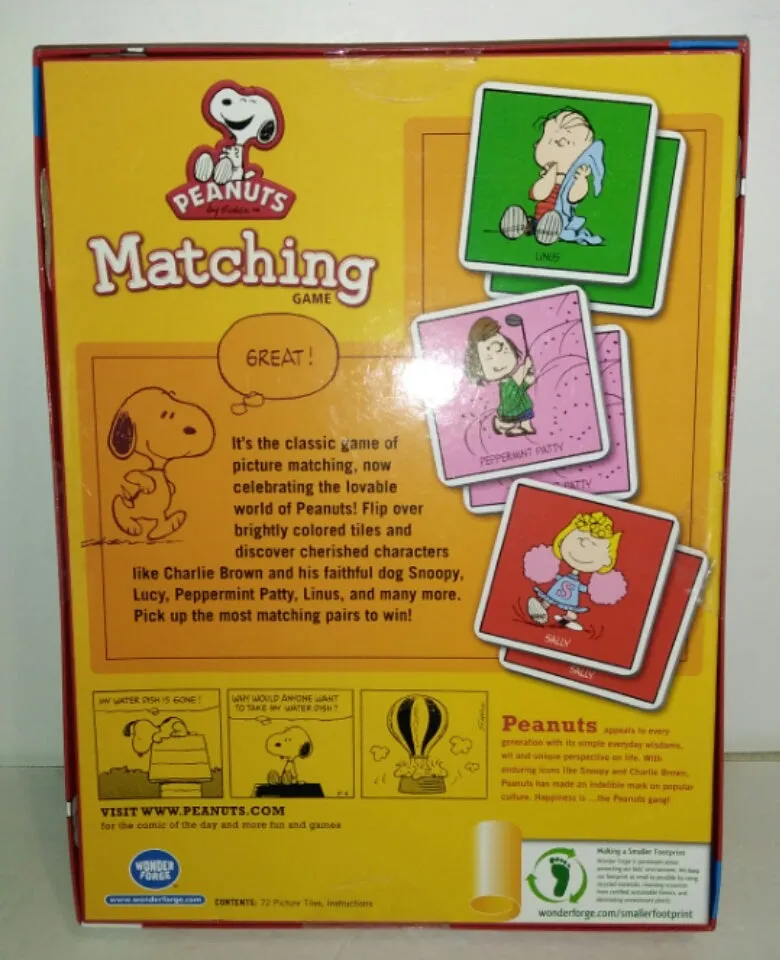 Peanuts Matching Game