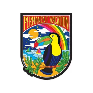 Permanent Vacation Vinyl die cut Sticker