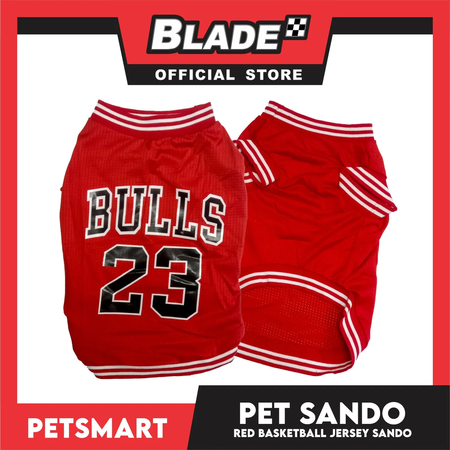 Pet Sando Basketball Jersey Red (Medium)