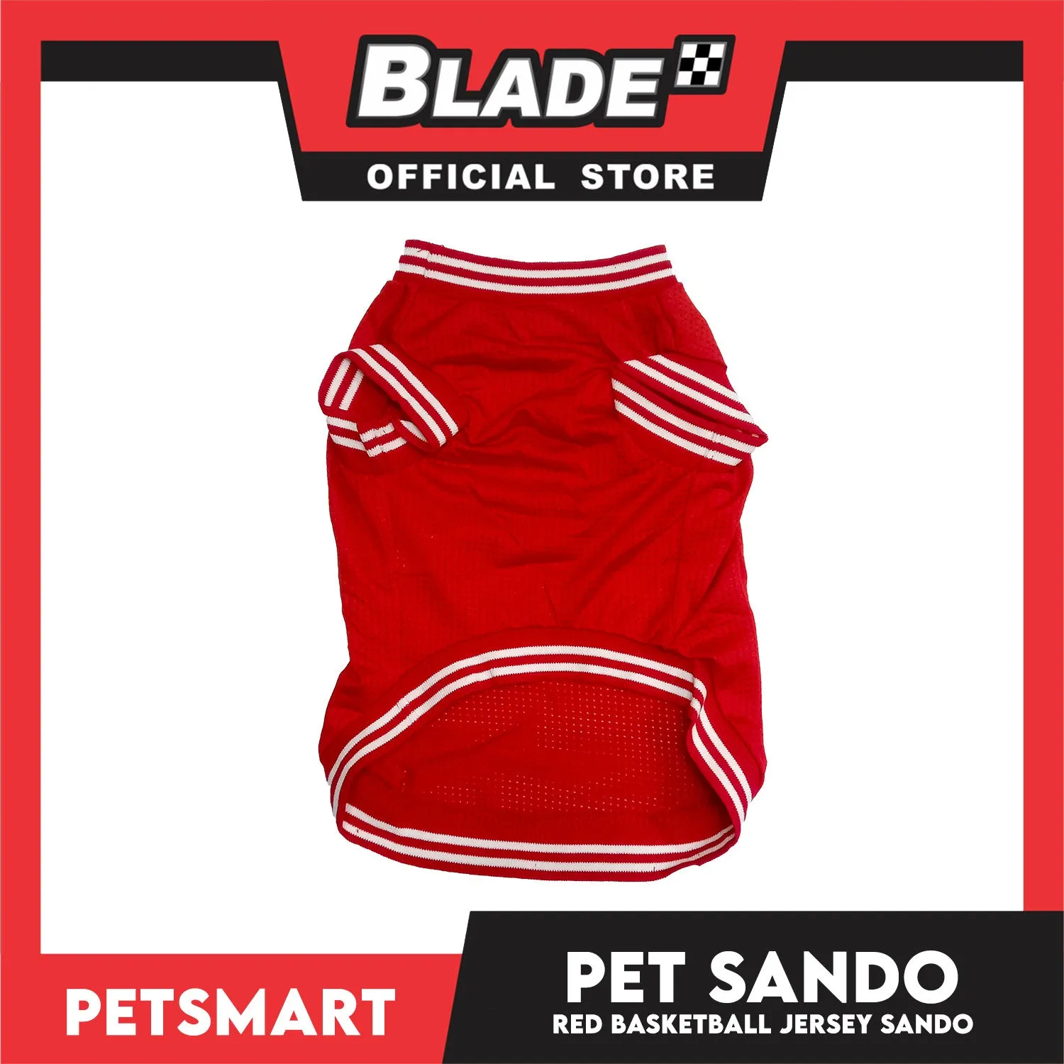 Pet Sando Basketball Jersey Red (Medium)