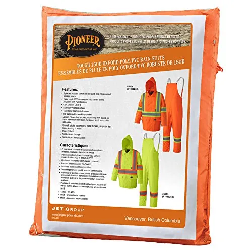 Pioneer V1080260 Heavy-Duty High Visibility Jacket and Pants Combo