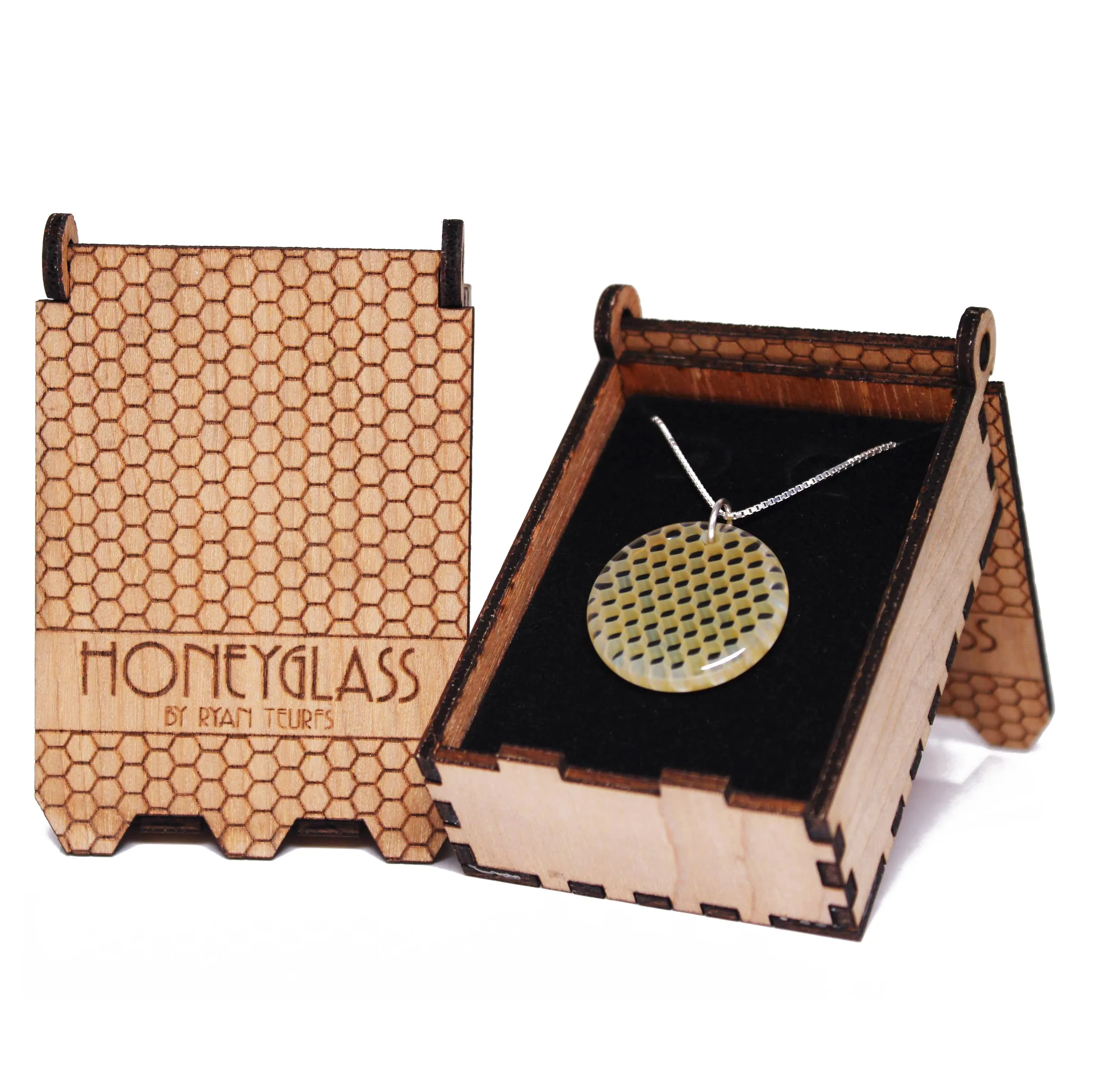 "Asimi" Circular Honeyglass Necklace