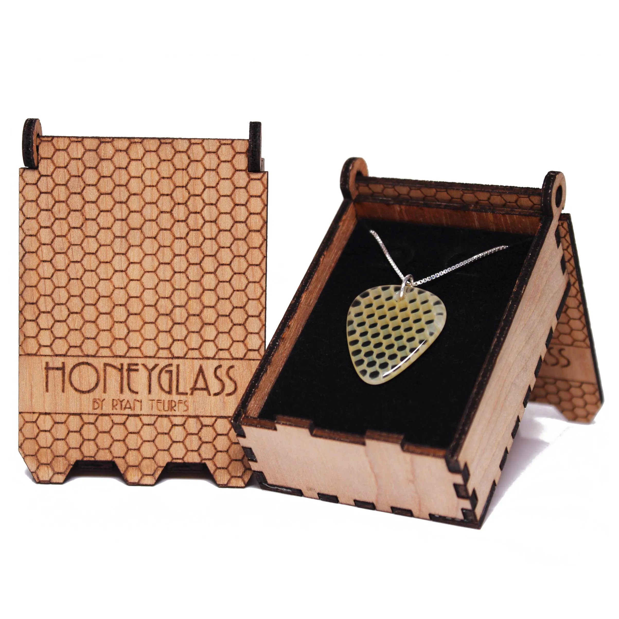 "Asimi" Guitar Pick Honeyglass Necklace