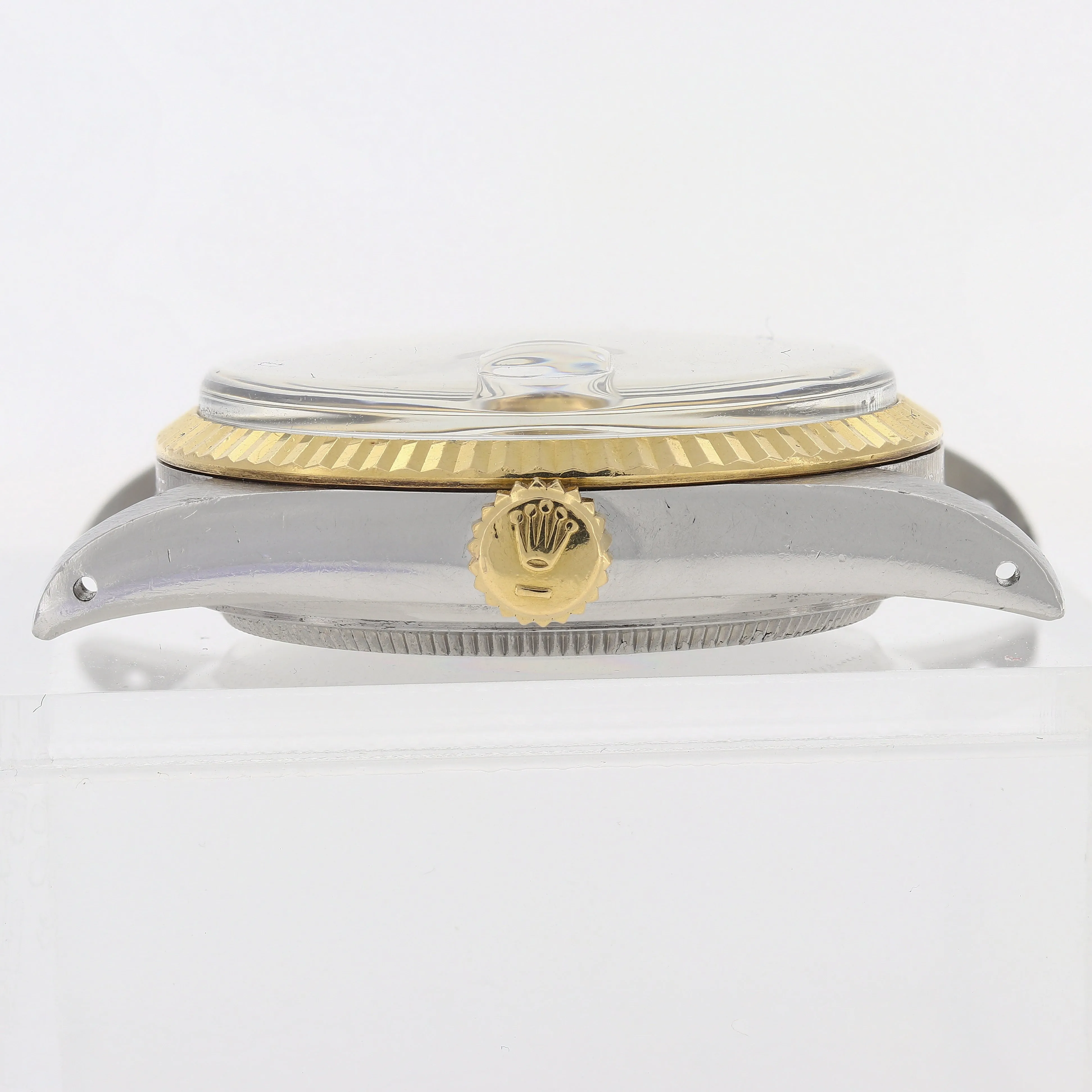 Rolex Datejust 16013 Champagne Stick c. 1986 Unpolished Jubilee 18k Yellow Gold & Steel 36 mm