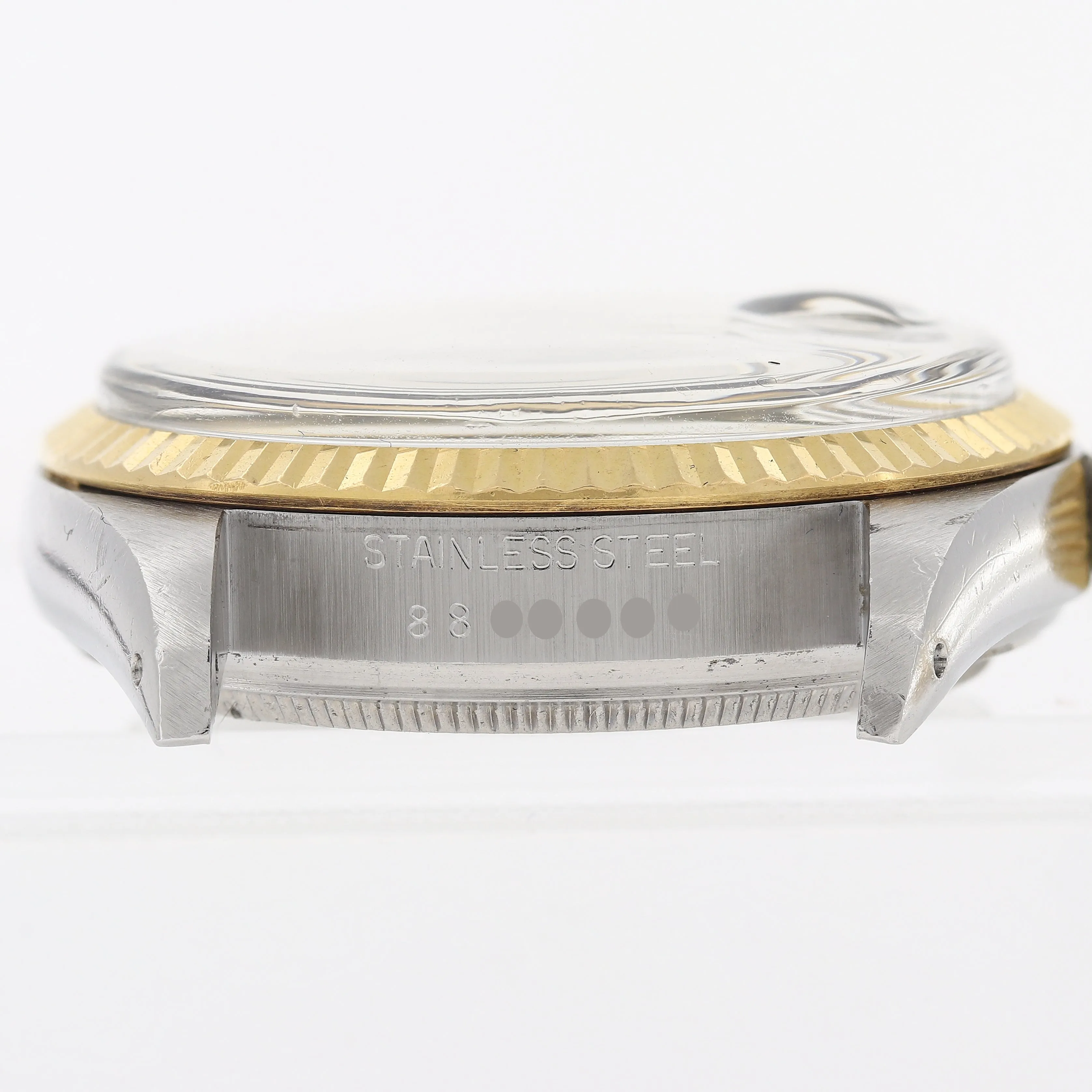 Rolex Datejust 16013 Champagne Stick c. 1986 Unpolished Jubilee 18k Yellow Gold & Steel 36 mm